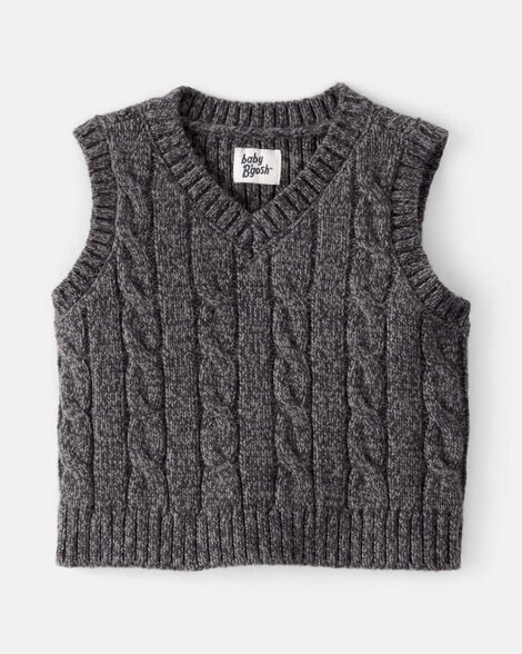 Baby Boy Sleeveless Sweater Vest - Grey