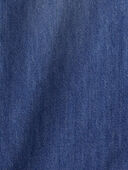 Blue Ozone Wash - Kid  High Rise Cargo Denim Jeans - Blue Wash, Selected