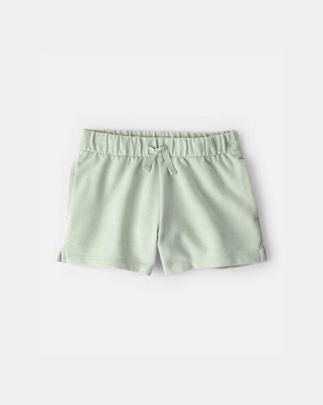 toddler girl french terry shorts - green