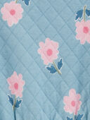 Blue - Baby Floral Double-Knit Jumpsuit, Selected