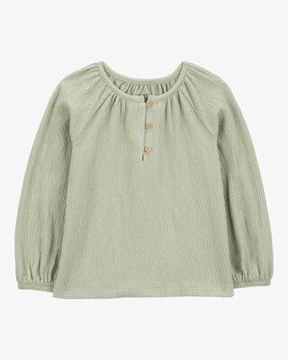 Product image 1 of Toddler Gauze Long-Sleeve Top - Green