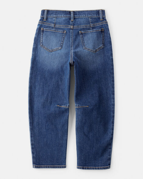  Product image 2 of Girls Denim Barrel Jeans - Blue