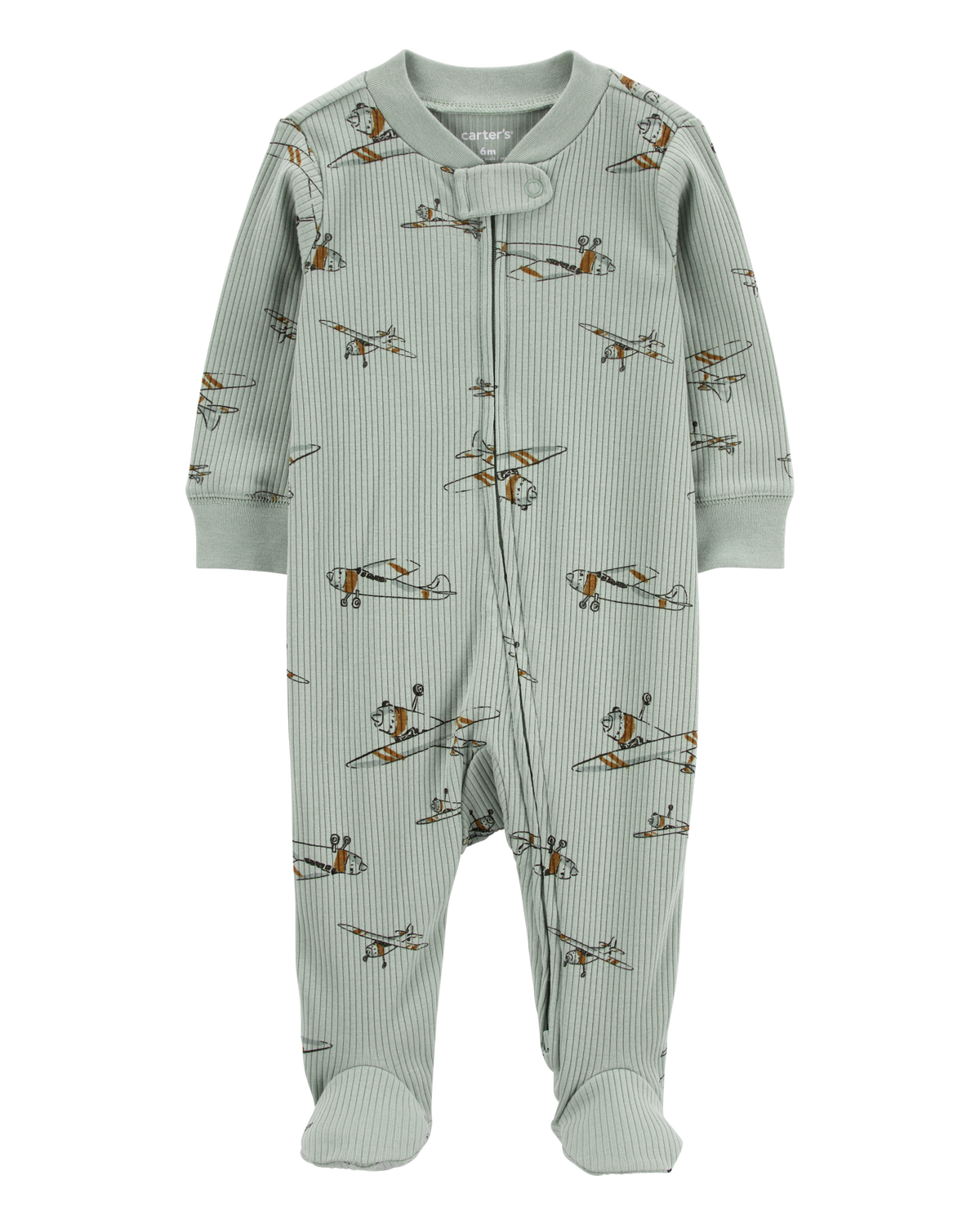 Baby Airplane 2-Way Zip Sleep & Play Pajamas - Carter's | Carter's