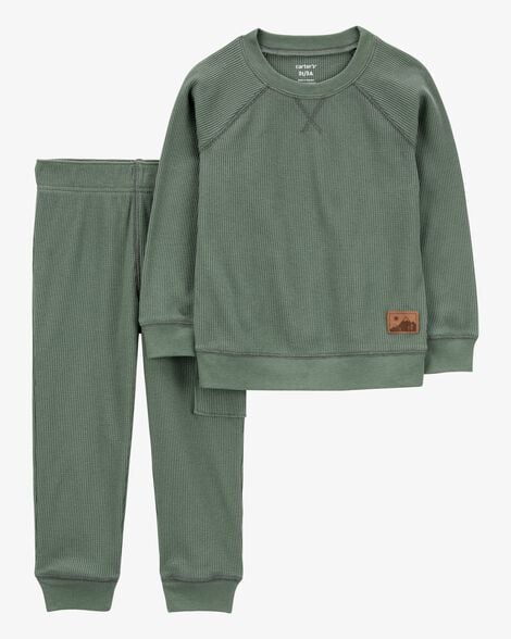Product image 1 of Toddler 2-Piece Thermal Tee & Cargo Pant Set