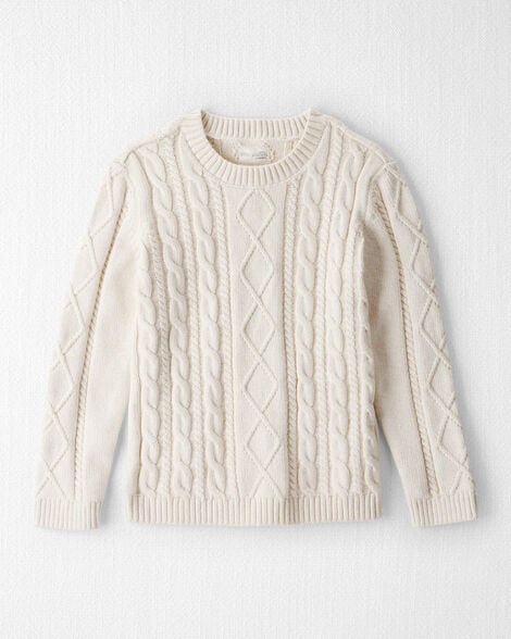 Kid Organic Cotton Cable Knit Sweater