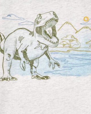 Product image 2 of Baby Short-Sleeve Dinosaur Tee - Grey