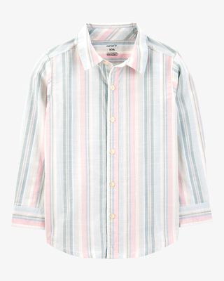Product image 1 of Kid Striped Woven Long-Sleeve Button-Down Shirt