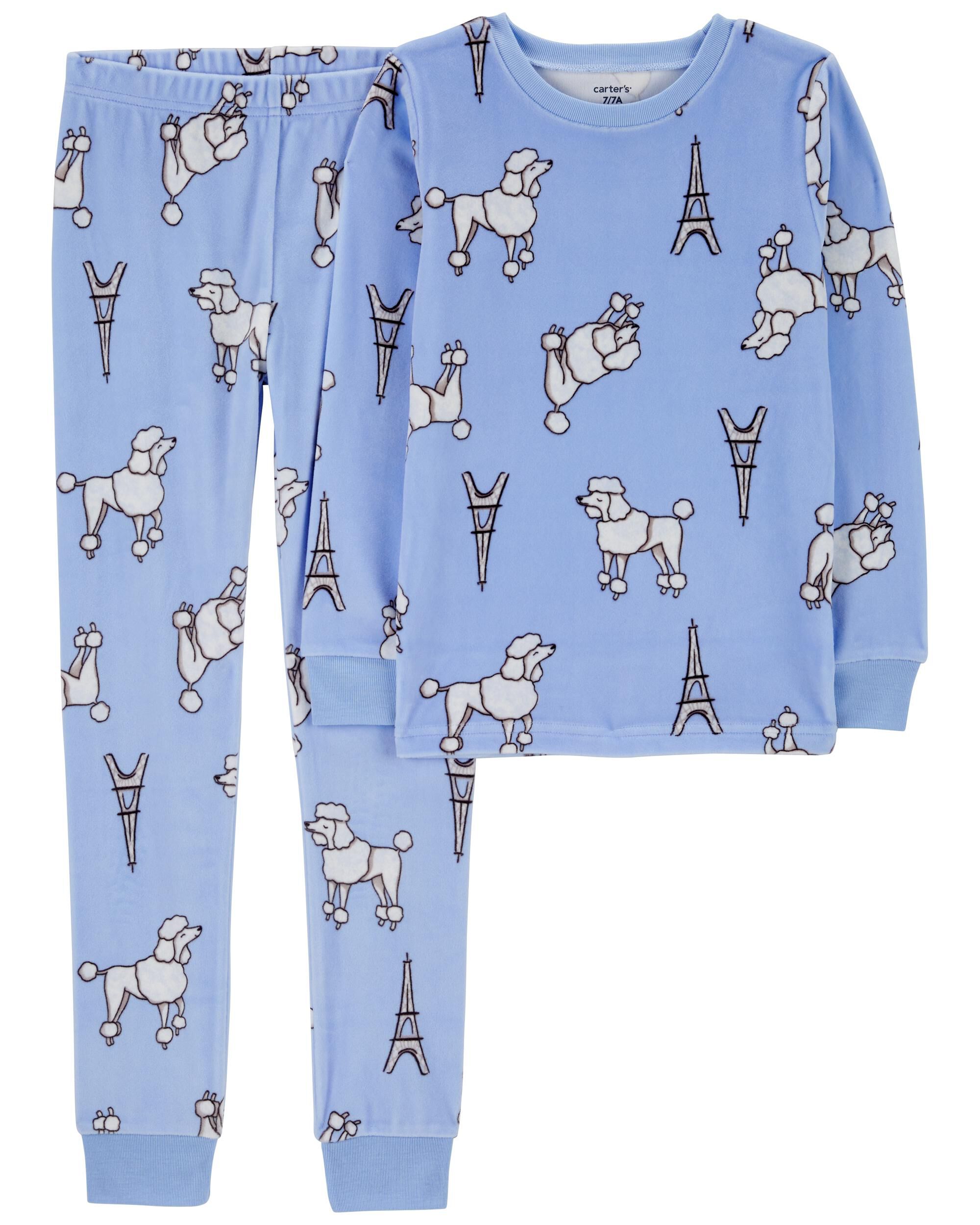 Kid 2 Piece Fuzzy Velboa Poodle Pajamas Carter s Carter s
