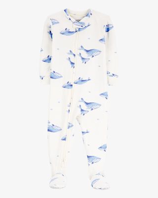 Product image 1 of Baby 1-Piece Whale PurelySoft Footie Pajamas