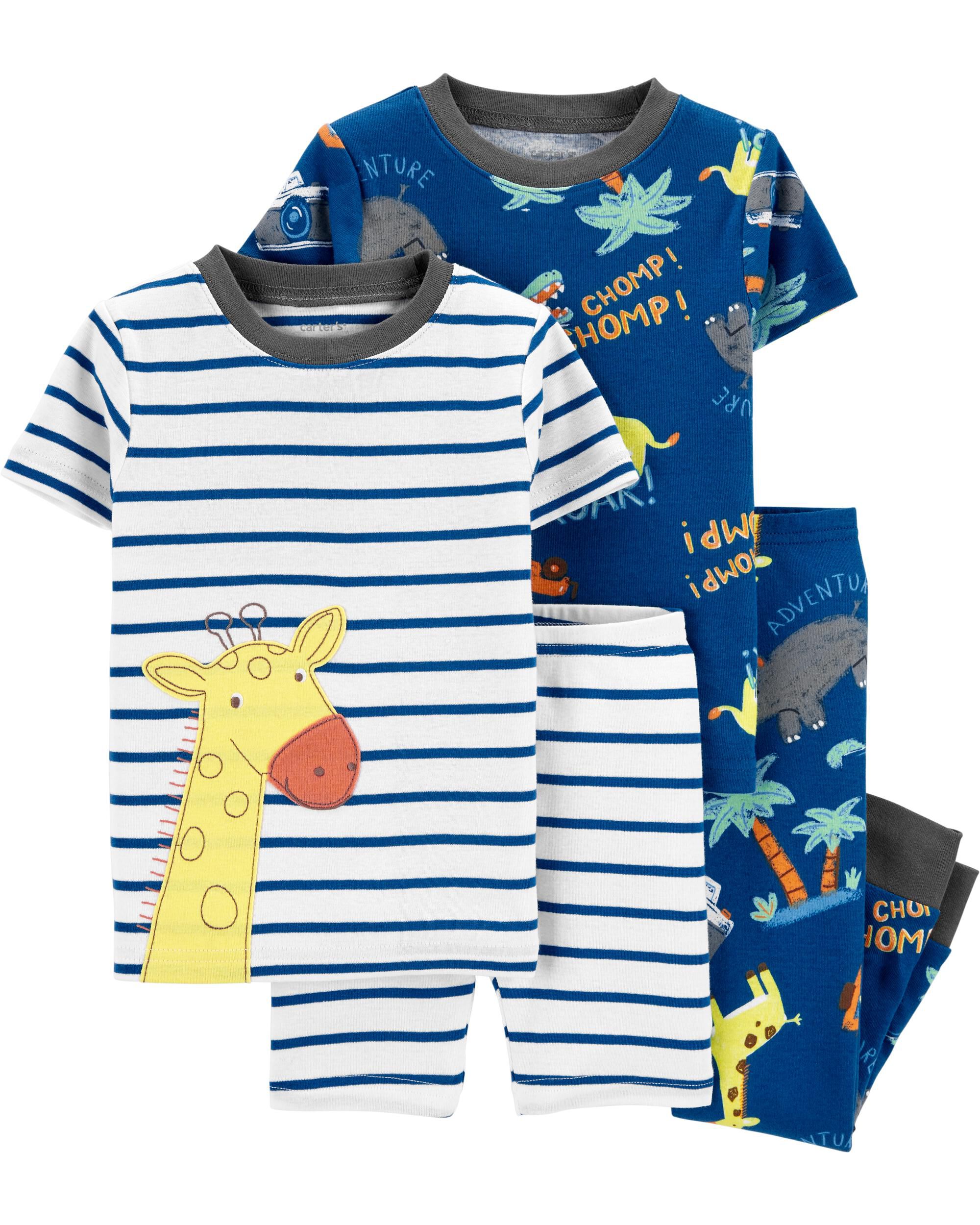 *CLEARANCE* 4-Piece 100% Snug Fit Cotton PJs