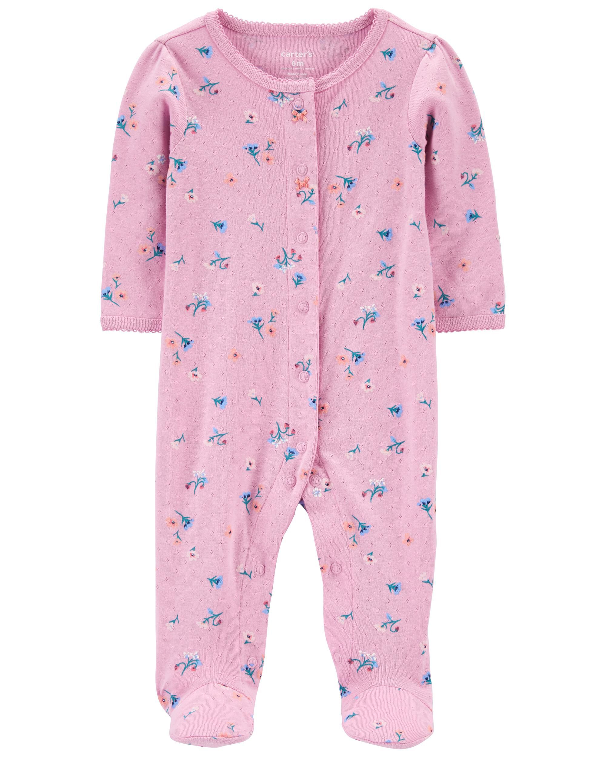 Carter's Winter Fleece Footed Sleeper Pajamas Polka Dot Penguin 18M 