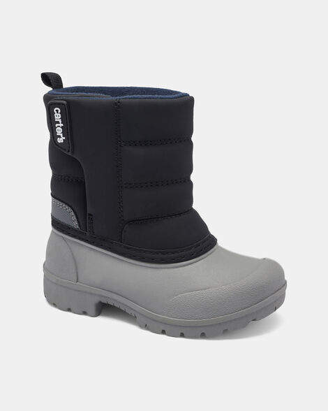 toddler boy snow boots - grey