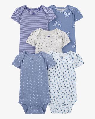 Product image 1 of Baby 5-Pack Butterfly Short-Sleeve Bodysuits