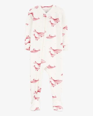 Product image 1 of Baby 1-Piece Whale PurelySoft Footie Pajamas