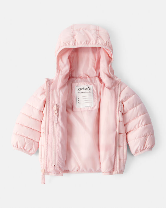 Product image 2 of Baby Hooded Puffer Jacket - Pink