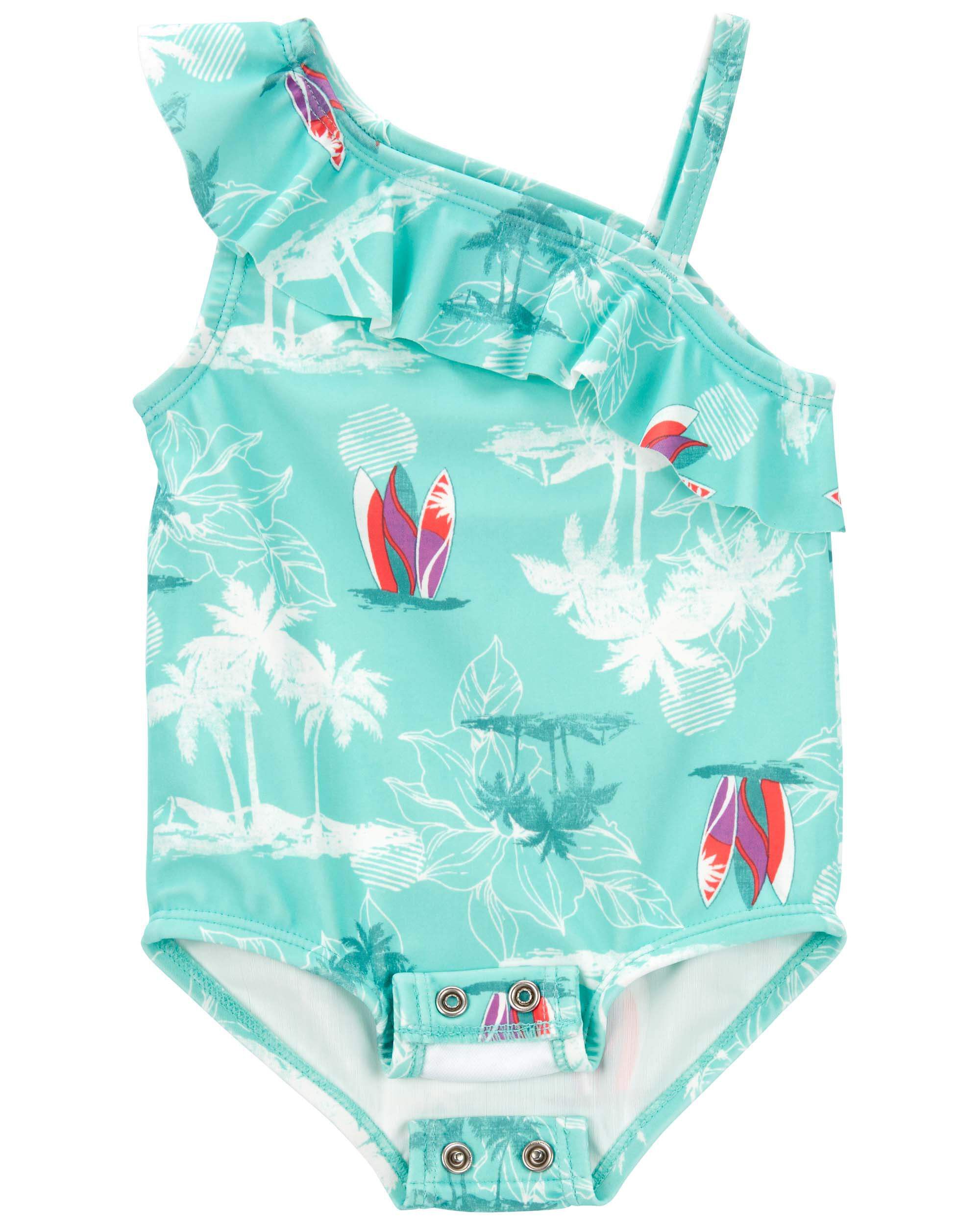 Baby Beach Print Ruffle Swimsuit OshKosh Carter s