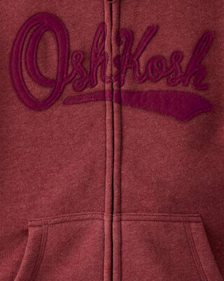 Product image 2 of Kid OshKosh Logo Zip Jacket - Red