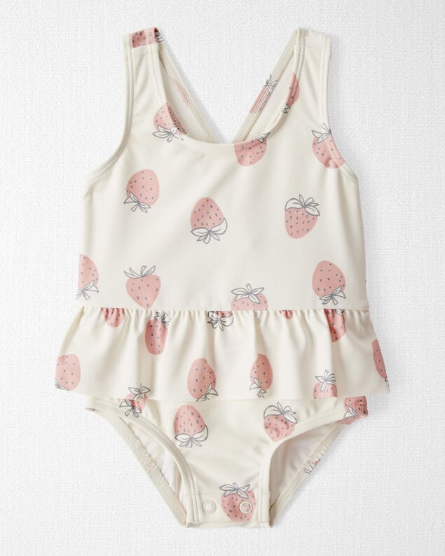 Product image 1 of Baby Girl Recycled Strawberry-Print Swimsuit