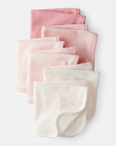 baby girl 6-pack washcloths - pink