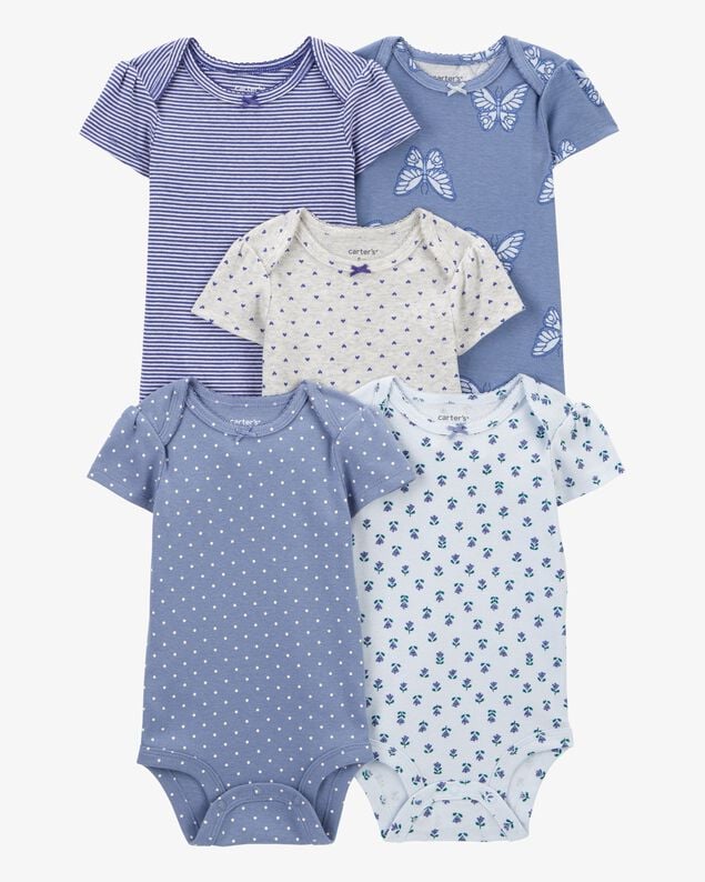 Product image 1 of Baby 5-Pack Butterfly Short-Sleeve Bodysuits
