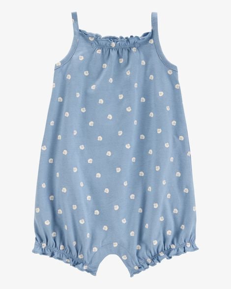 Product image 1 of Baby Girl Shell Cotton Romper - Blue