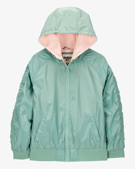  Product image 1 of Kid Fleece-Lined Midweight Bomber Jacket - Green