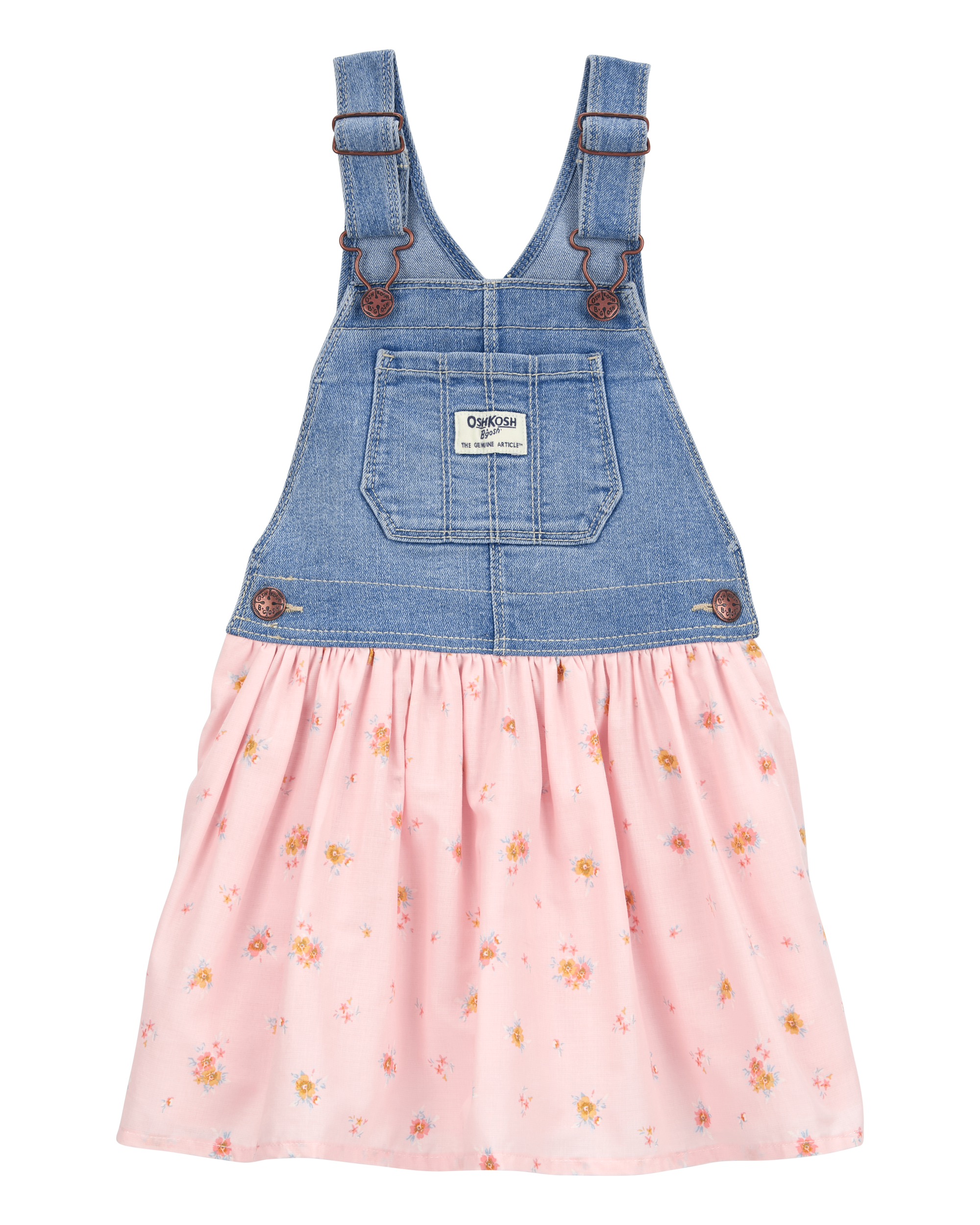 Toddler Denim Floral-Print Jumper Dress - OshKosh | Carter's