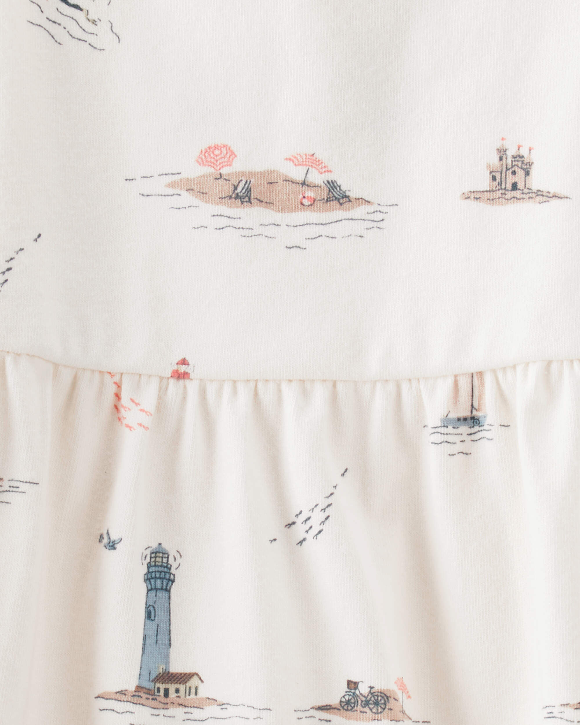 Baby Organic Cotton Dress Coastal Vacation Print
