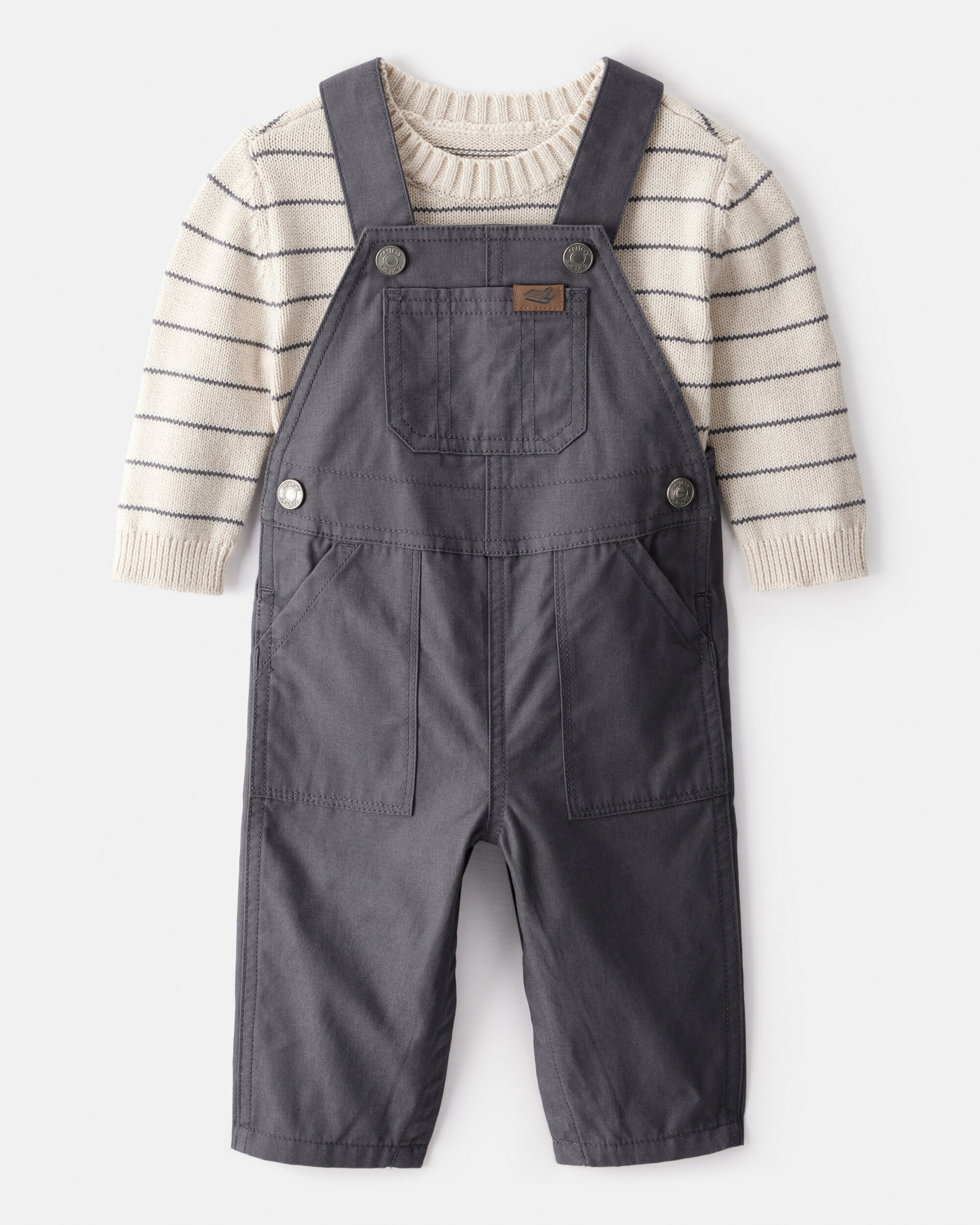 カーターズ　オーバーオール Toddler Knit-Like Denim Overalls - OshKosh | Carter's