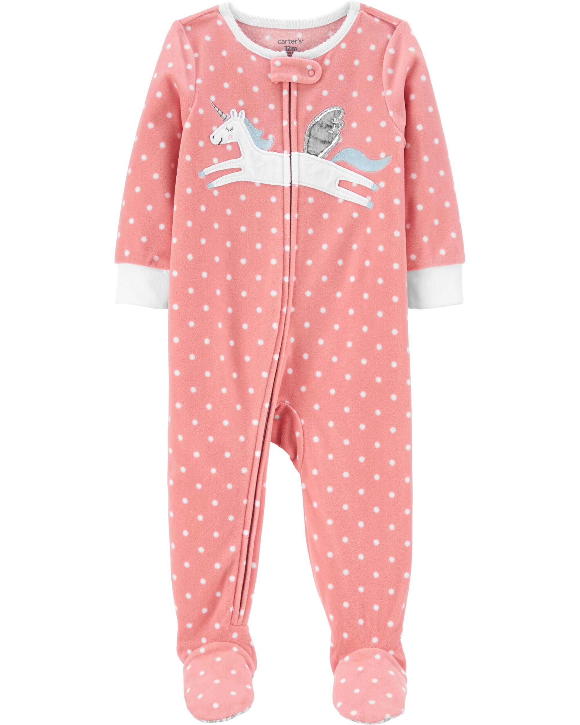 1-Piece Pegasus Fleece Footie PJs 