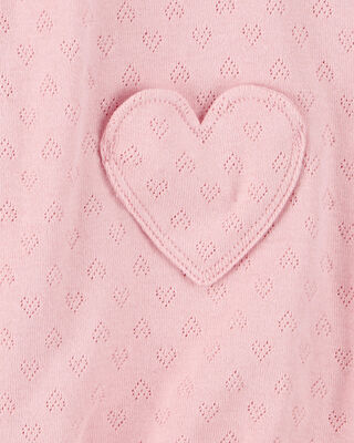 Product image 2 of Baby Heart Pockets Cotton Romper - Pink