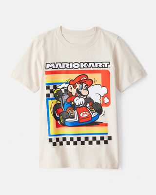 Product image 1 of Kid Mario Kart ™ Short-Sleeve Graphic Tee - Cream