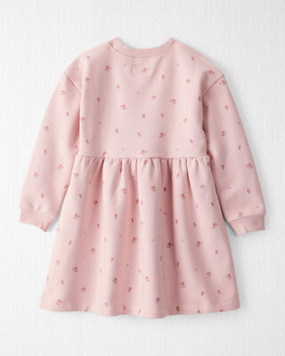 Product image 2 of Toddler Girl French Terry Dress Made with Organic Cotton in Blush Petals Print