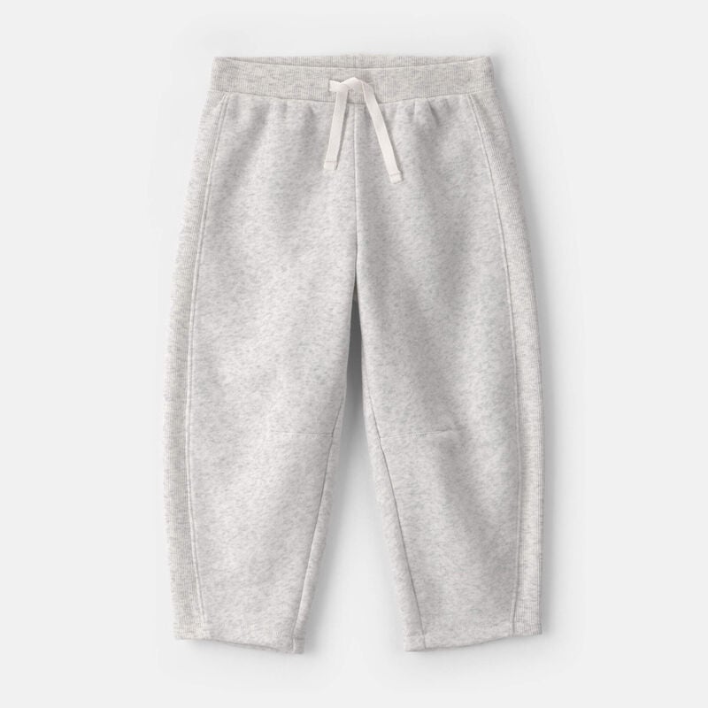 Toddler Girl Fleece Joggers - Heather Grey