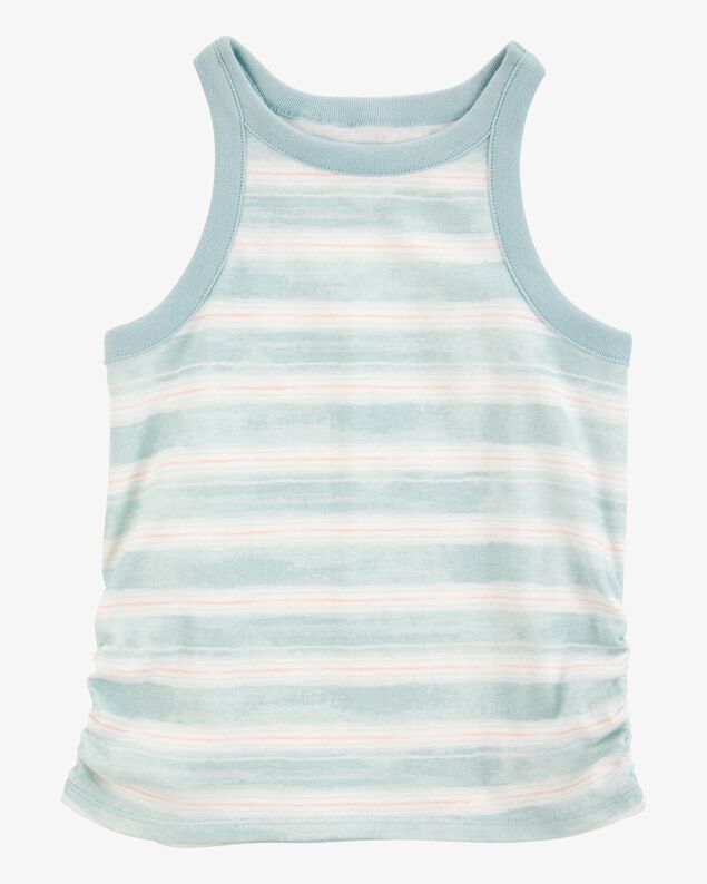 Product image 1 of Kid Striped Ribbed Tank Top - Green