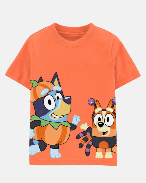 toddler boy halloween bluey short-sleeve graphic tee - orange