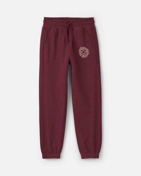 Boys French Terry Joggers - Burgundy