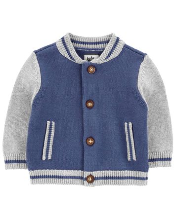 Baby Sweater Knit Varsity Jacket