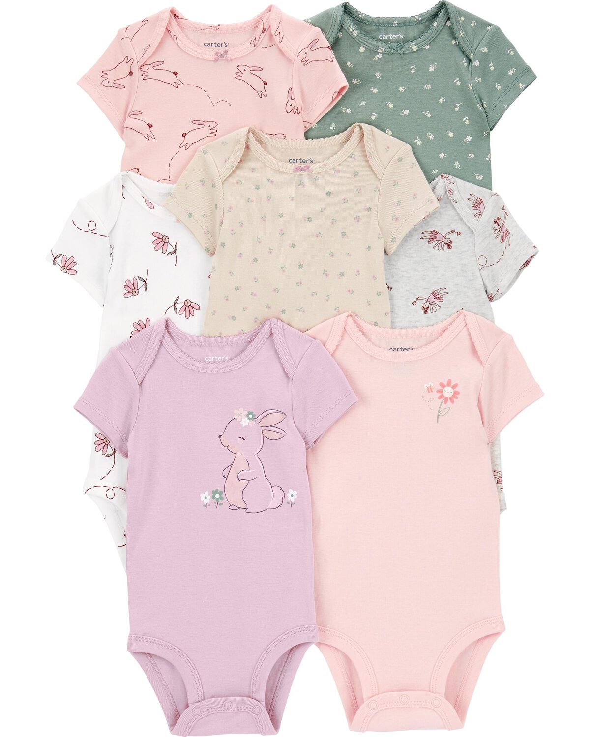Baby 7Pack ShortSleeve Original Bodysuits Carter's Carter's
