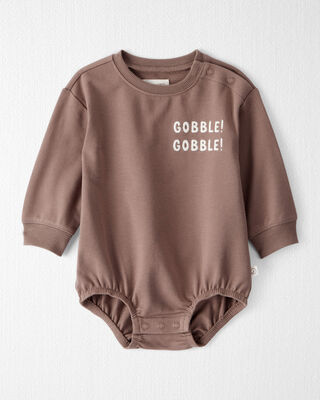 Baby Organic Cotton Sleep & Play Pajamas in Turkey Gobbler Print