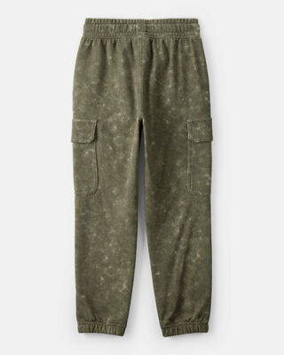 Product image 2 of Boys Acid Wash Print French Terry Joggers - Green