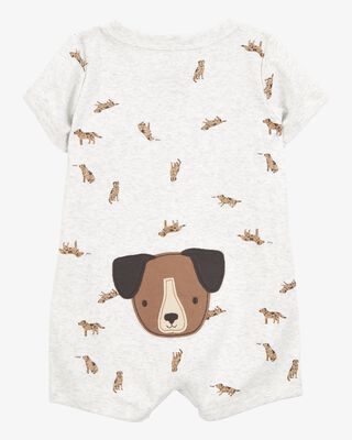 Product image 2 of Baby Dog Short-Sleeve Romper - Grey