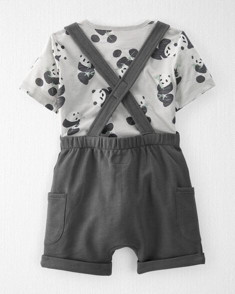 Product image 3 of Toddler 2-Piece Organic Cotton Shortall Set