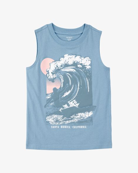Product image 1 of Kid Wave Graphic Surf Tank - Blue