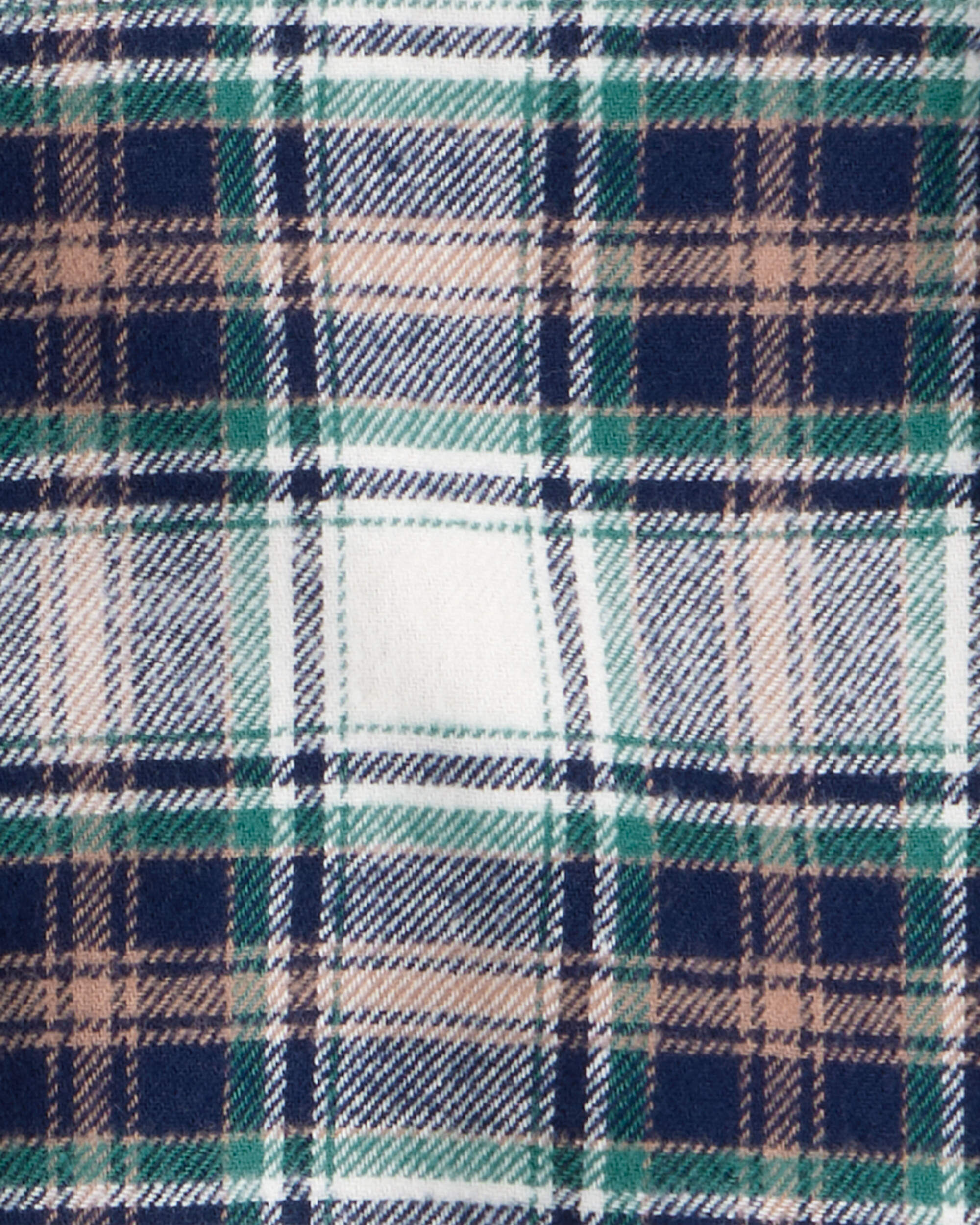 Toddler Boy Plaid Button-Down Shirt - Cream/Navy