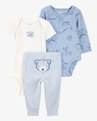Product image 1 of Baby Boy 3-Piece Bear Little Character Set® - Blue