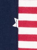 Red/White/Blue - Baby American Flag Cotton Romper, Selected