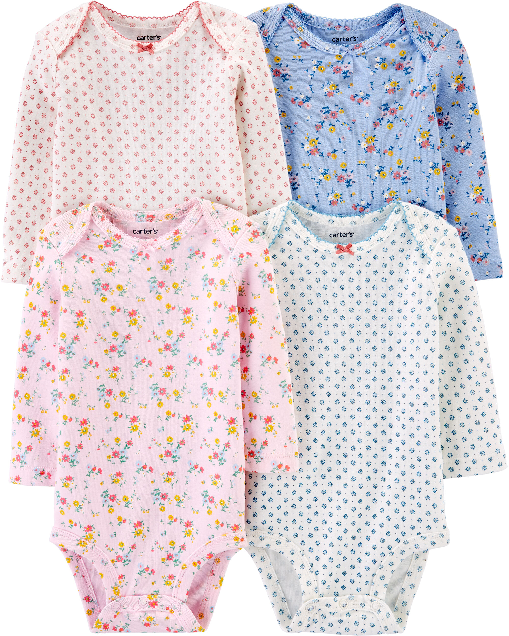 *CLEARANCE* 4-Pack Floral Original Bodysuits