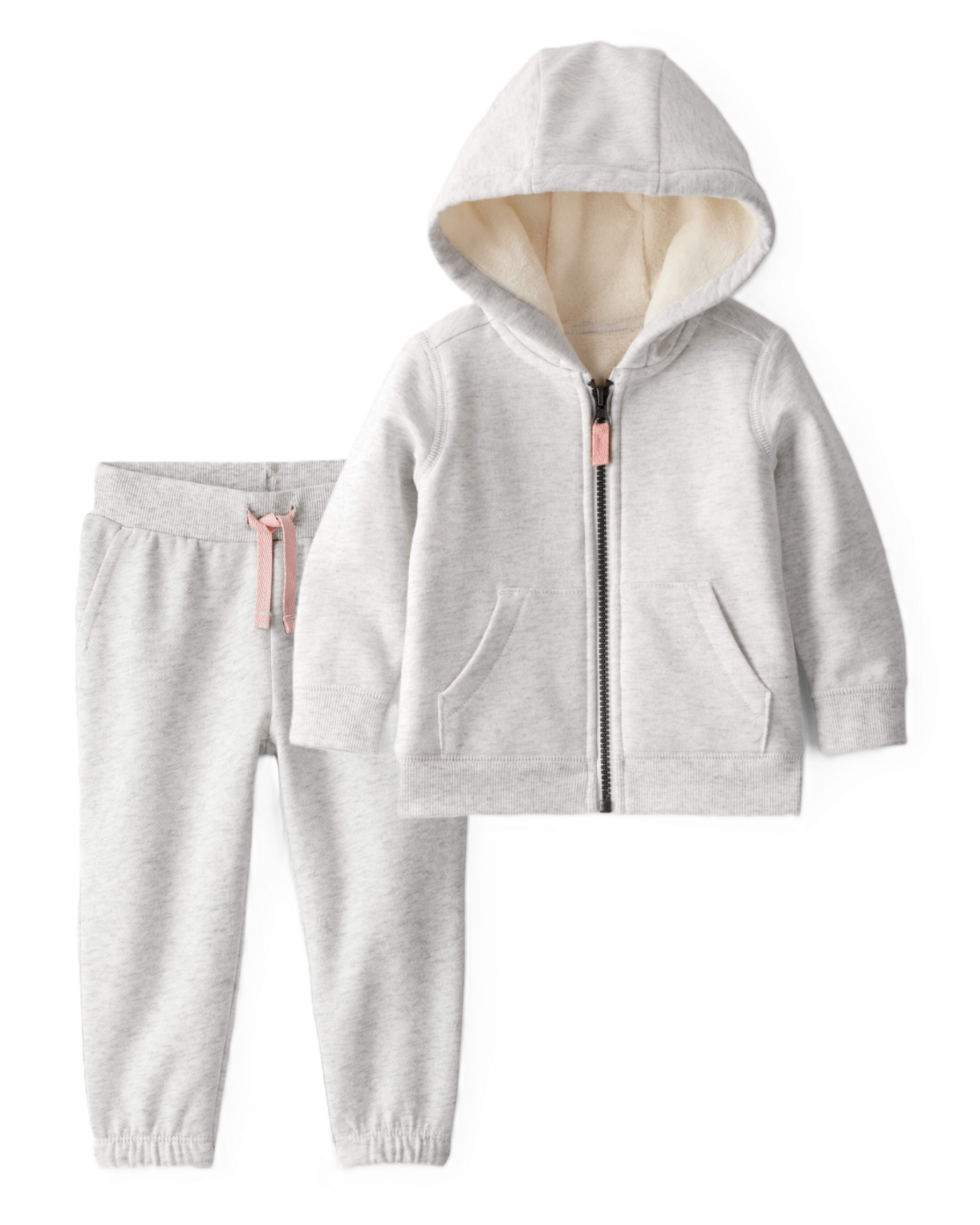 Baby Girl 2-Piece DayDream Fleece Hooded Sweatshirt & Joggers Set - Grey