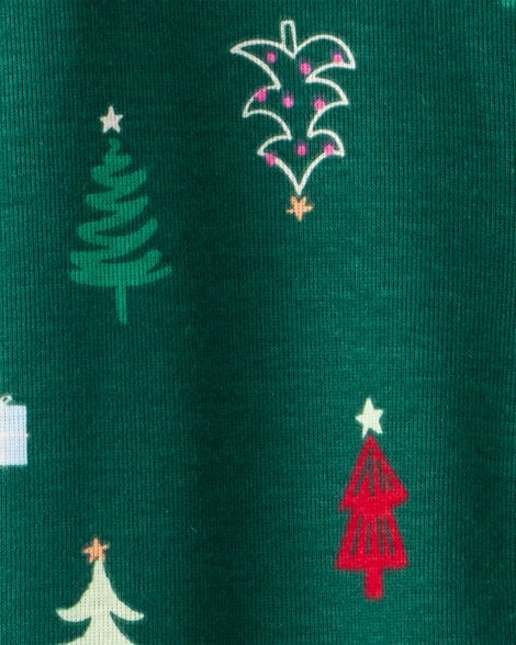 Baby Christmas 100% Cotton Snug Fit 2-Way Zip Sleep & Play Pajamas - Red